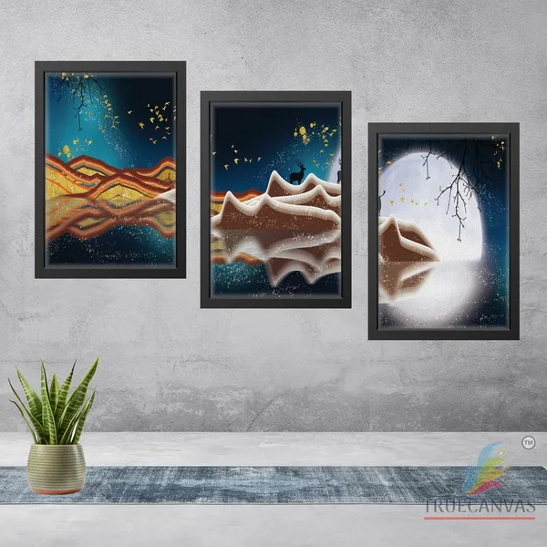 Black__Abstract_Canvas_Painting_Set_Of_3_Wall_Hanging_Frame_|_For_Home,_Living_Room_Gallery_&_Office,_Black,_Size_-_13.50_X_19.50_Inch,_Sf104