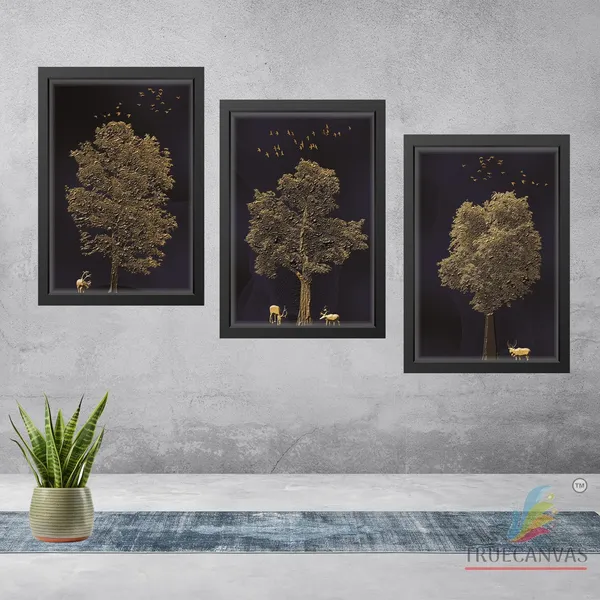 Black__Abstract_Canvas_Painting_Set_Of_3_Wall_Hanging_Frame_|_For_Home,_Living_Room_Gallery_&_Office,_Black,_Size_-_13.50_X_19.50_Inch,_Sf109