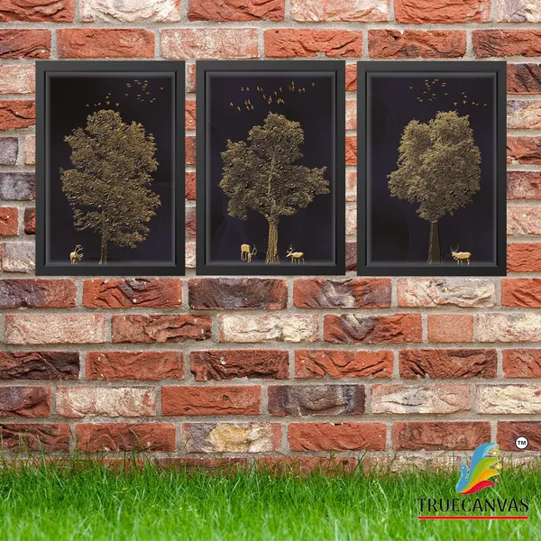 Black__Abstract_Canvas_Painting_Set_Of_3_Wall_Hanging_Frame_|_For_Home,_Living_Room_Gallery_&_Office,_Black,_Size_-_13.50_X_19.50_Inch,_Sf109