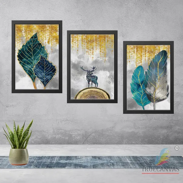 Multicolor_Abstract_Canvas_Painting_Set_Of_3_Wall_Hanging_Frame_|_For_Home,_Living_Room_Gallery_&_Office,_Black,_Size_-_13.50_X_19.50_Inch,_Sf124