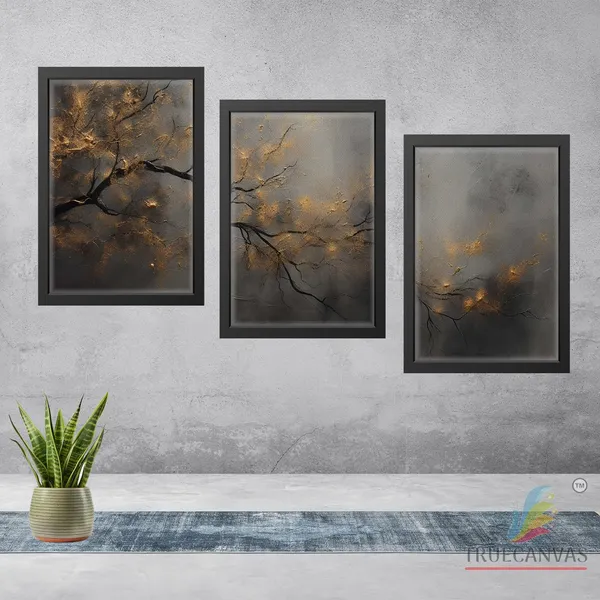 Black__Abstract_Canvas_Painting_Set_Of_3_Wall_Hanging_Frame_|_For_Home,_Living_Room_Gallery_&_Office,_Black,_Size_-_13.50_X_19.50_Inch,_Sf129