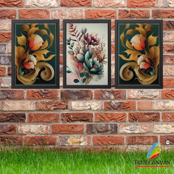 Black__Abstract_Canvas_Painting_Set_Of_3_Wall_Hanging_Frame_|_For_Home,_Living_Room_Gallery_&_Office,_Black,_Size_-_13.50_X_19.50_Inch,_Sf136