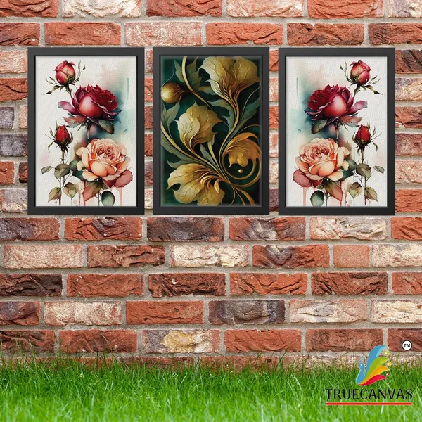 Black__Abstract_Canvas_Painting_Set_Of_3_Wall_Hanging_Frame_|_For_Home,_Living_Room_Gallery_&_Office,_Black,_Size_-_13.50_X_19.50_Inch,_Sf137