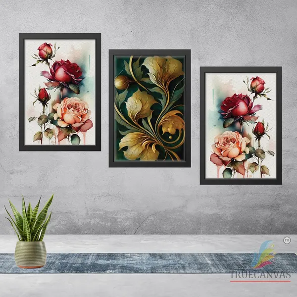 Black__Abstract_Canvas_Painting_Set_Of_3_Wall_Hanging_Frame_|_For_Home,_Living_Room_Gallery_&_Office,_Black,_Size_-_13.50_X_19.50_Inch,_Sf137