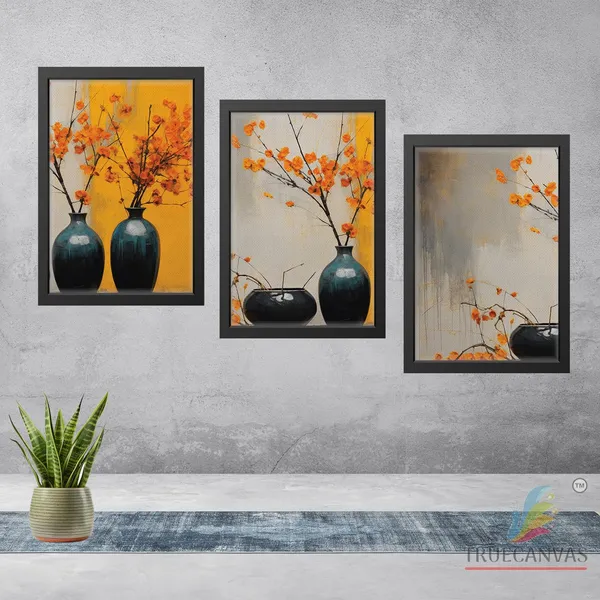 Black__Abstract_Canvas_Painting_Set_Of_3_Wall_Hanging_Frame_|_For_Home,_Living_Room_Gallery_&_Office,_Black,_Size_-_13.50_X_19.50_Inch,_Sf149
