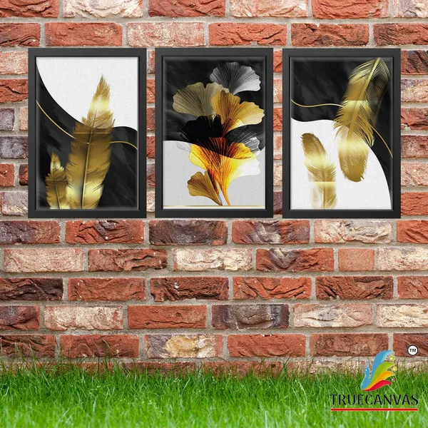 Black__Abstract_Canvas_Painting_Set_Of_3_Wall_Hanging_Frame_|_For_Home,_Living_Room_Gallery_&_Office,_Black,_Size_-_13.50_X_19.50_Inch,_Sf154