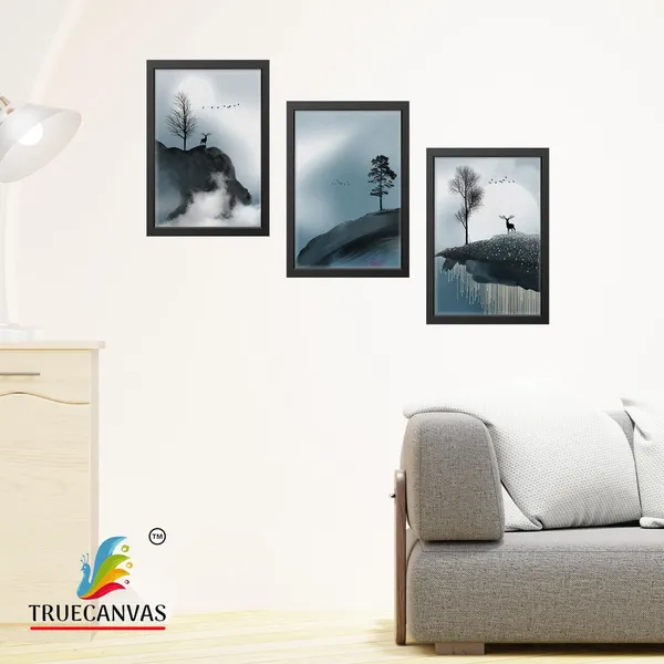 Black__Abstract_Canvas_Painting_Set_Of_3_Wall_Hanging_Frame_|_For_Home,_Living_Room_Gallery_&_Office,_Black,_Size_-_13.50_X_19.50_Inch,_Sf155