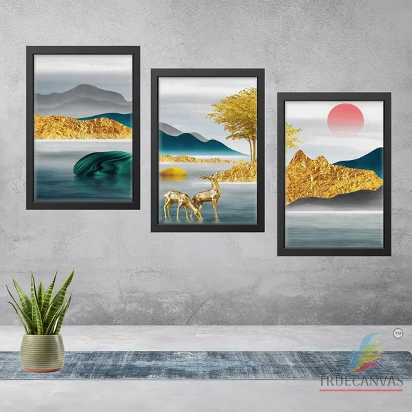 Black__Abstract_Canvas_Painting_Set_Of_3_Wall_Hanging_Frame_|_For_Home,_Living_Room_Gallery_&_Office,_Black,_Size_-_13.50_X_19.50_Inch,_Sf158