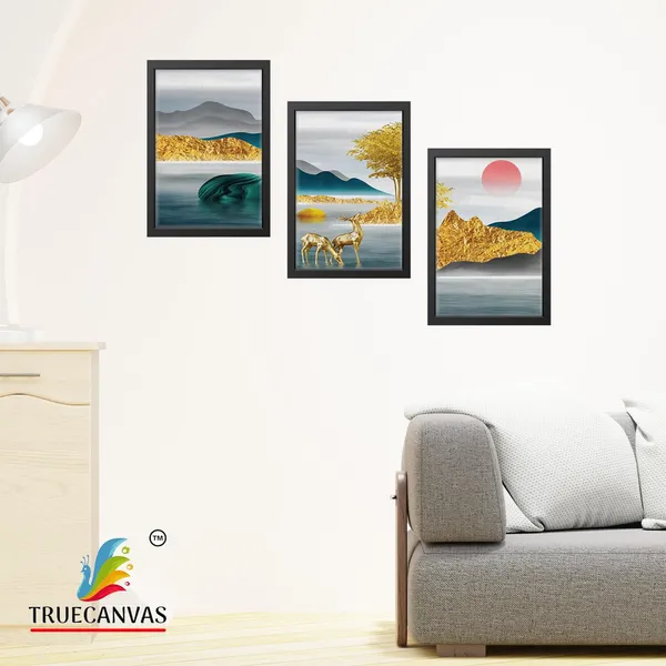 Black__Abstract_Canvas_Painting_Set_Of_3_Wall_Hanging_Frame_|_For_Home,_Living_Room_Gallery_&_Office,_Black,_Size_-_13.50_X_19.50_Inch,_Sf158