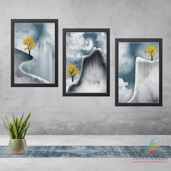 Black__Abstract_Canvas_Painting_Set_Of_3_Wall_Hanging_Frame_|_For_Home,_Living_Room_Gallery_&_Office,_Black,_Size_-_13.50_X_19.50_Inch,_Sf160