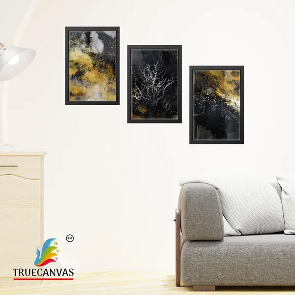 Black__Abstract_Canvas_Painting_Set_Of_3_Wall_Hanging_Frame_|_For_Home,_Living_Room_Gallery_&_Office,_Black,_Size_-_13.50_X_19.50_Inch,_Sf161
