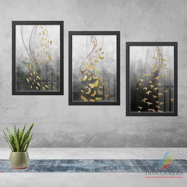 Black__Abstract_Canvas_Painting_Set_Of_3_Wall_Hanging_Frame_|_For_Home,_Living_Room_Gallery_&_Office,_Black,_Size_-_13.50_X_19.50_Inch,_Sf162