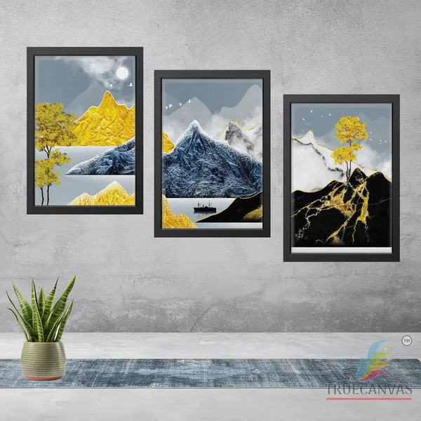 Black__Abstract_Canvas_Painting_Set_Of_3_Wall_Hanging_Frame_|_For_Home,_Living_Room_Gallery_&_Office,_Black,_Size_-_13.50_X_19.50_Inch,_Sf163