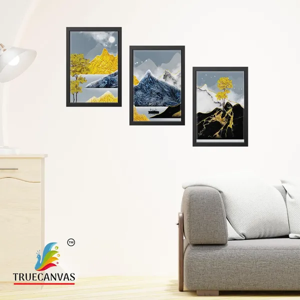 Black__Abstract_Canvas_Painting_Set_Of_3_Wall_Hanging_Frame_|_For_Home,_Living_Room_Gallery_&_Office,_Black,_Size_-_13.50_X_19.50_Inch,_Sf163