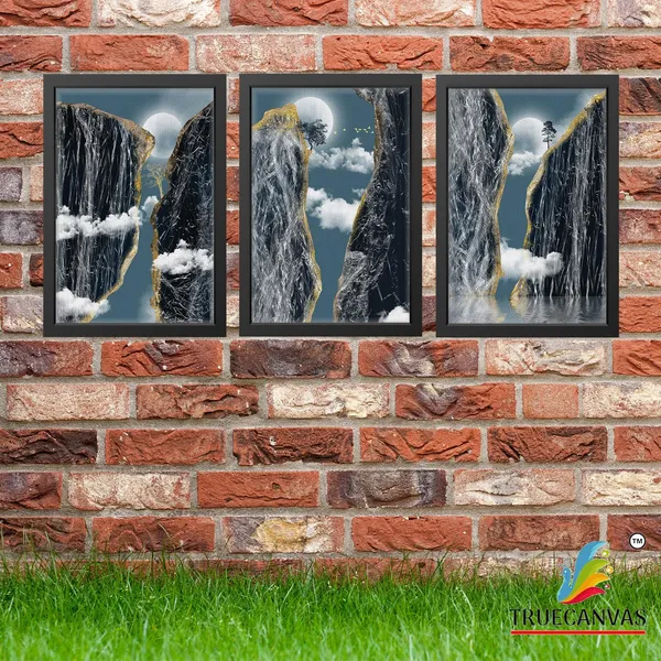 Black__Abstract_Canvas_Painting_Set_Of_3_Wall_Hanging_Frame_|_For_Home,_Living_Room_Gallery_&_Office,_Black,_Size_-_13.50_X_19.50_Inch,_Sf169
