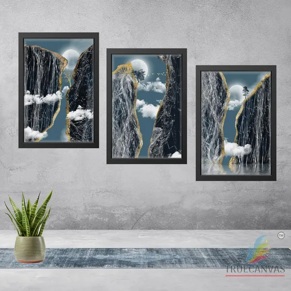 Black__Abstract_Canvas_Painting_Set_Of_3_Wall_Hanging_Frame_|_For_Home,_Living_Room_Gallery_&_Office,_Black,_Size_-_13.50_X_19.50_Inch,_Sf169