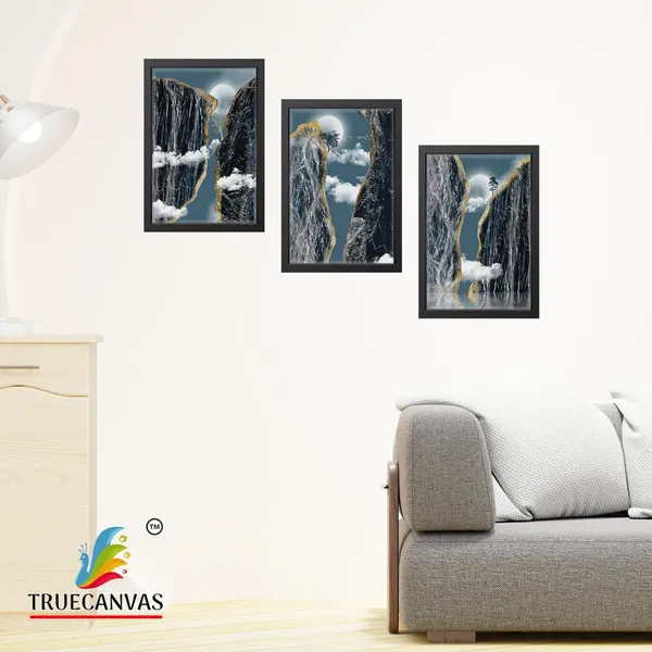 Black__Abstract_Canvas_Painting_Set_Of_3_Wall_Hanging_Frame_|_For_Home,_Living_Room_Gallery_&_Office,_Black,_Size_-_13.50_X_19.50_Inch,_Sf169