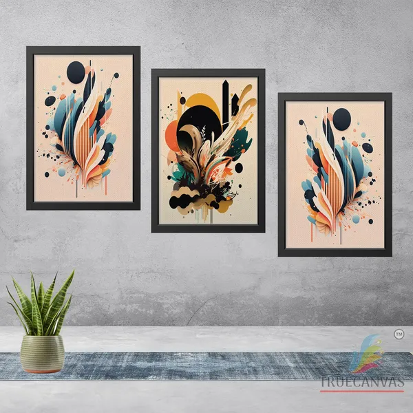 Black__Abstract_Canvas_Painting_Set_Of_3_Wall_Hanging_Frame_|_For_Home,_Living_Room_Gallery_&_Office,_Black,_Size_-_13.50_X_19.50_Inch,_Sf182