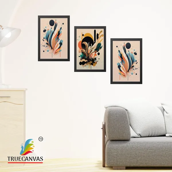 Black__Abstract_Canvas_Painting_Set_Of_3_Wall_Hanging_Frame_|_For_Home,_Living_Room_Gallery_&_Office,_Black,_Size_-_13.50_X_19.50_Inch,_Sf182