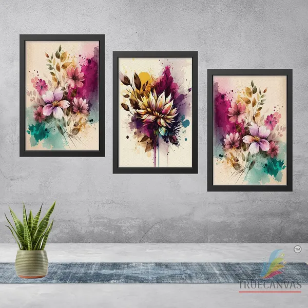 Black__Abstract_Canvas_Painting_Set_Of_3_Wall_Hanging_Frame_|_For_Home,_Living_Room_Gallery_&_Office,_Black,_Size_-_13.50_X_19.50_Inch,_Sf194