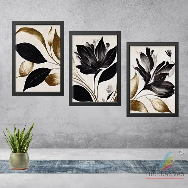 Black__Abstract_Canvas_Painting_Set_Of_3_Wall_Hanging_Frame_|_For_Home,_Living_Room_Gallery_&_Office,_Black,_Size_-_13.50_X_19.50_Inch,_Sf195