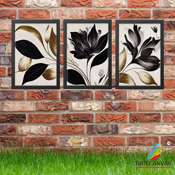 Black__Abstract_Canvas_Painting_Set_Of_3_Wall_Hanging_Frame_|_For_Home,_Living_Room_Gallery_&_Office,_Black,_Size_-_13.50_X_19.50_Inch,_Sf195