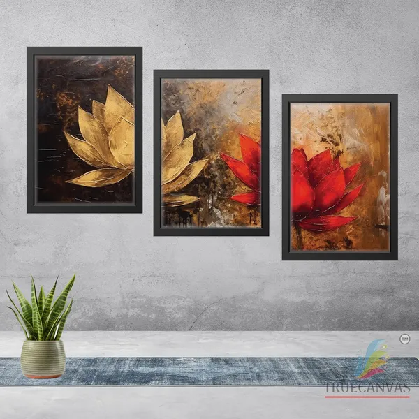 Black__Abstract_Canvas_Painting_Set_Of_3_Wall_Hanging_Frame_|_For_Home,_Living_Room_Gallery_&_Office,_Black,_Size_-_13.50_X_19.50_Inch,_Sf205