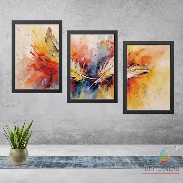 Black__Abstract_Canvas_Painting_Set_Of_3_Wall_Hanging_Frame_|_For_Home,_Living_Room_Gallery_&_Office,_Black,_Size_-_13.50_X_19.50_Inch,_Sf215