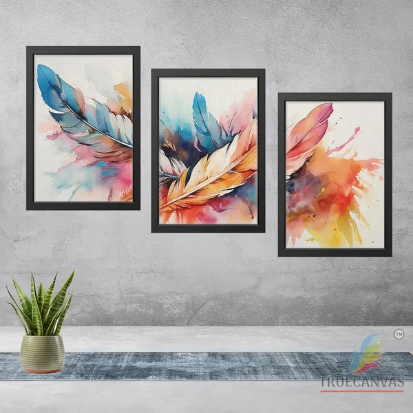Black__Abstract_Canvas_Painting_Set_Of_3_Wall_Hanging_Frame_|_For_Home,_Living_Room_Gallery_&_Office,_Black,_Size_-_13.50_X_19.50_Inch,_Sf218