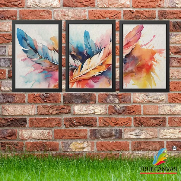Black__Abstract_Canvas_Painting_Set_Of_3_Wall_Hanging_Frame_|_For_Home,_Living_Room_Gallery_&_Office,_Black,_Size_-_13.50_X_19.50_Inch,_Sf218