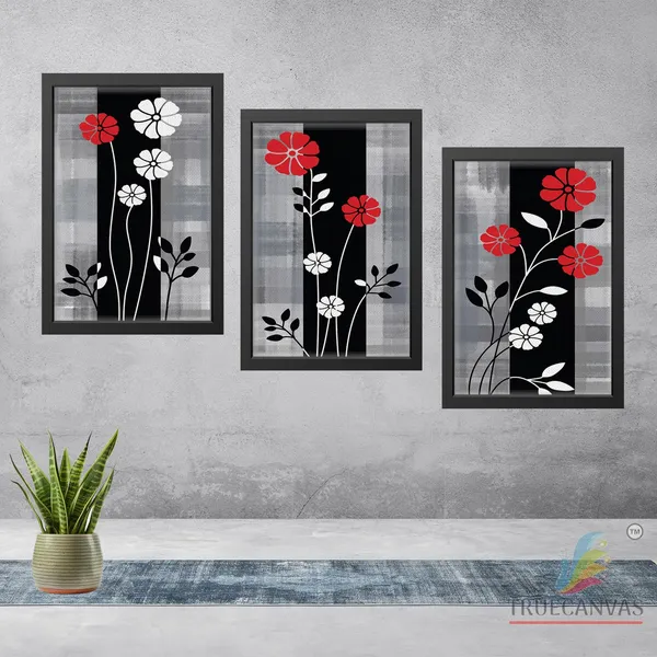 Black__Abstract_Canvas_Painting_Set_Of_3_Wall_Hanging_Frame_|_For_Home,_Living_Room_Gallery_&_Office,_Black,_Size_-_13.50_X_19.50_Inch,_Sf219