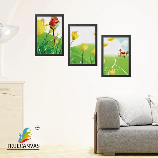 Black__Abstract_Canvas_Painting_Set_Of_3_Wall_Hanging_Frame_|_For_Home,_Living_Room_Gallery_&_Office,_Black,_Size_-_13.50_X_19.50_Inch,_Sf223
