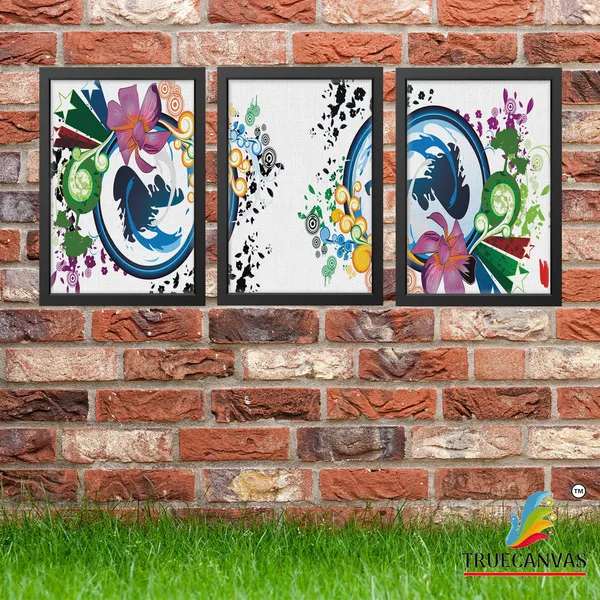 Black__Abstract_Canvas_Painting_Set_Of_3_Wall_Hanging_Frame_|_For_Home,_Living_Room_Gallery_&_Office,_Black,_Size_-_13.50_X_19.50_Inch,_Sf238