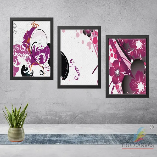 Black__Abstract_Canvas_Painting_Set_Of_3_Wall_Hanging_Frame_|_For_Home,_Living_Room_Gallery_&_Office,_Black,_Size_-_13.50_X_19.50_Inch,_Sf239