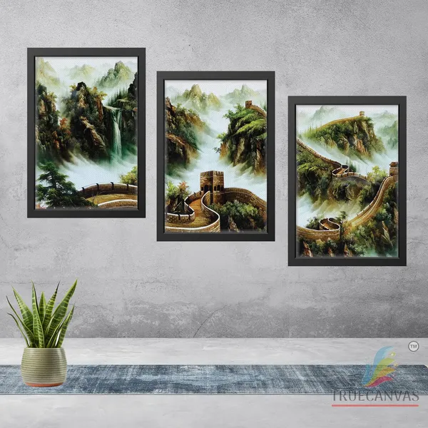 Black__Abstract_Canvas_Painting_Set_Of_3_Wall_Hanging_Frame_|_For_Home,_Living_Room_Gallery_&_Office,_Black,_Size_-_13.50_X_19.50_Inch,_Sf241