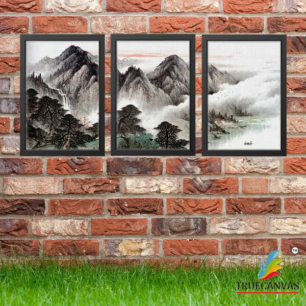 Black__Abstract_Canvas_Painting_Set_Of_3_Wall_Hanging_Frame_|_For_Home,_Living_Room_Gallery_&_Office,_Black,_Size_-_13.50_X_19.50_Inch,_Sf248