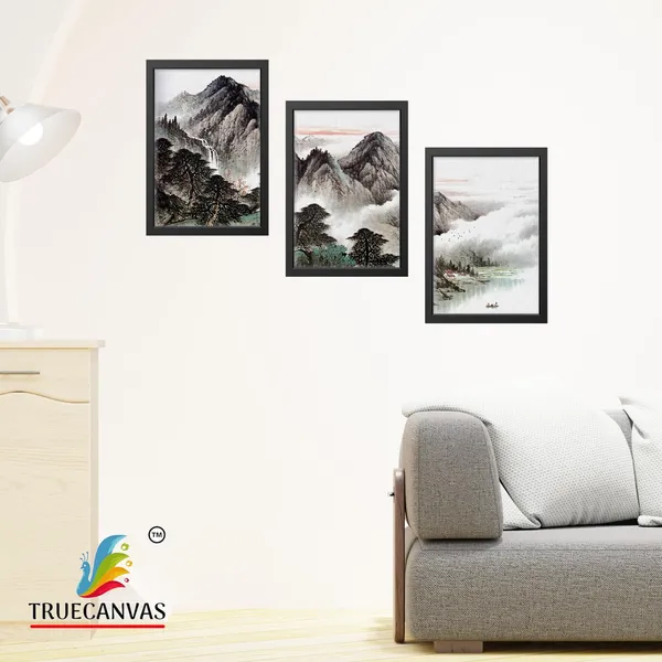 Black__Abstract_Canvas_Painting_Set_Of_3_Wall_Hanging_Frame_|_For_Home,_Living_Room_Gallery_&_Office,_Black,_Size_-_13.50_X_19.50_Inch,_Sf248
