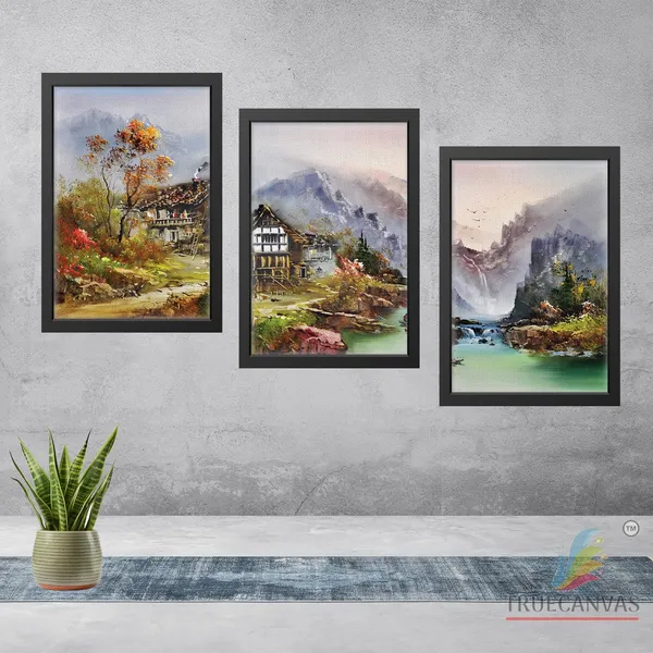 Black__Abstract_Canvas_Painting_Set_Of_3_Wall_Hanging_Frame_|_For_Home,_Living_Room_Gallery_&_Office,_Black,_Size_-_13.50_X_19.50_Inch,_Sf250