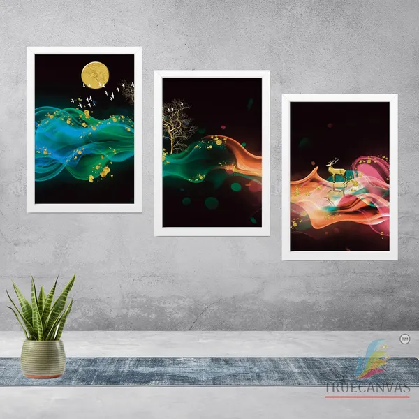 White__Abstract_Canvas_Painting_Set_Of_3_Wall_Hanging_Frame_|_For_Home,_Living_Room_Gallery_&_Office,_White,_Size_13.50_X_19.50_Inch,_Sf016