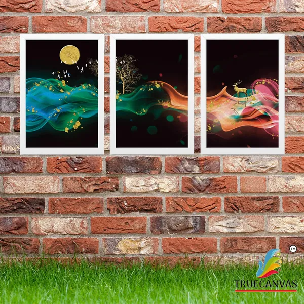 White__Abstract_Canvas_Painting_Set_Of_3_Wall_Hanging_Frame_|_For_Home,_Living_Room_Gallery_&_Office,_White,_Size_13.50_X_19.50_Inch,_Sf016