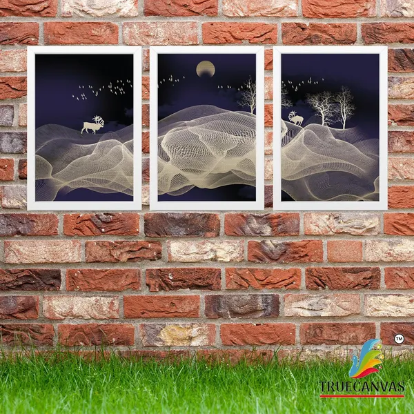 White__Abstract_Canvas_Painting_Set_Of_3_Wall_Hanging_Frame_|_For_Home,_Living_Room_Gallery_&_Office,_White,_Size_13.50_X_19.50_Inch,_Sf027