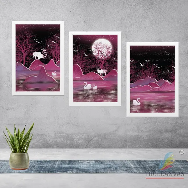 White__Abstract_Canvas_Painting_Set_Of_3_Wall_Hanging_Frame_|_For_Home,_Living_Room_Gallery_&_Office,_White,_Size_13.50_X_19.50_Inch,_Sf034