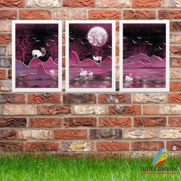 White__Abstract_Canvas_Painting_Set_Of_3_Wall_Hanging_Frame_|_For_Home,_Living_Room_Gallery_&_Office,_White,_Size_13.50_X_19.50_Inch,_Sf034