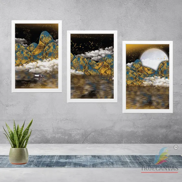 White__Abstract_Canvas_Painting_Set_Of_3_Wall_Hanging_Frame_|_For_Home,_Living_Room_Gallery_&_Office,_White,_Size_13.50_X_19.50_Inch,_Sf036