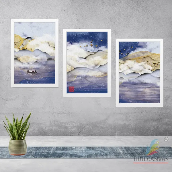 White__Abstract_Canvas_Painting_Set_Of_3_Wall_Hanging_Frame_|_For_Home,_Living_Room_Gallery_&_Office,_White,_Size_13.50_X_19.50_Inch,_Sf039