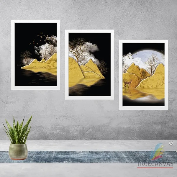 White__Abstract_Canvas_Painting_Set_Of_3_Wall_Hanging_Frame_|_For_Home,_Living_Room_Gallery_&_Office,_White,_Size_13.50_X_19.50_Inch,_Sf050