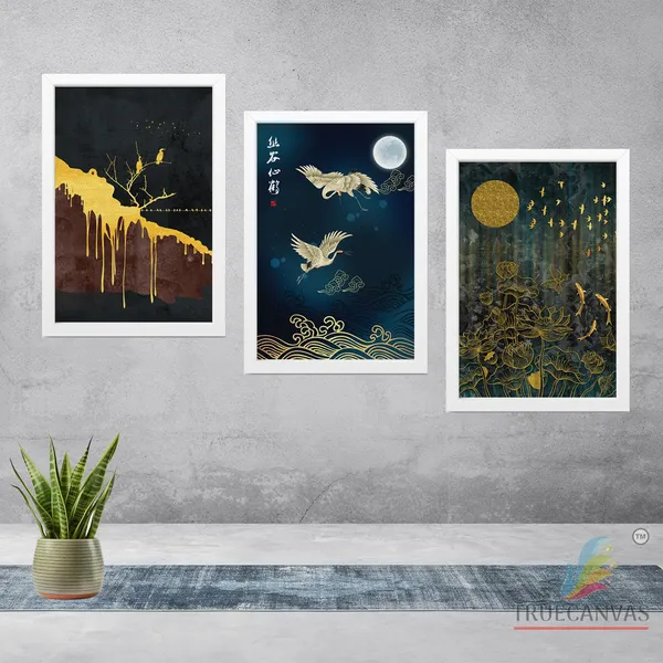White__Abstract_Canvas_Painting_Set_Of_3_Wall_Hanging_Frame_|_For_Home,_Living_Room_Gallery_&_Office,_White,_Size_13.50_X_19.50_Inch,_Sf051