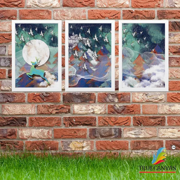 White__Abstract_Canvas_Painting_Set_Of_3_Wall_Hanging_Frame_|_For_Home,_Living_Room_Gallery_&_Office,_White,_Size_13.50_X_19.50_Inch,_Sf065
