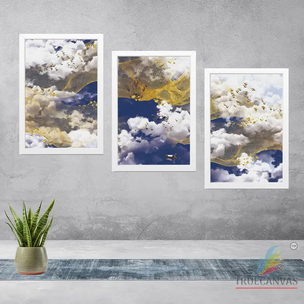 White__Abstract_Canvas_Painting_Set_Of_3_Wall_Hanging_Frame_|_For_Home,_Living_Room_Gallery_&_Office,_White,_Size_13.50_X_19.50_Inch,_Sf071