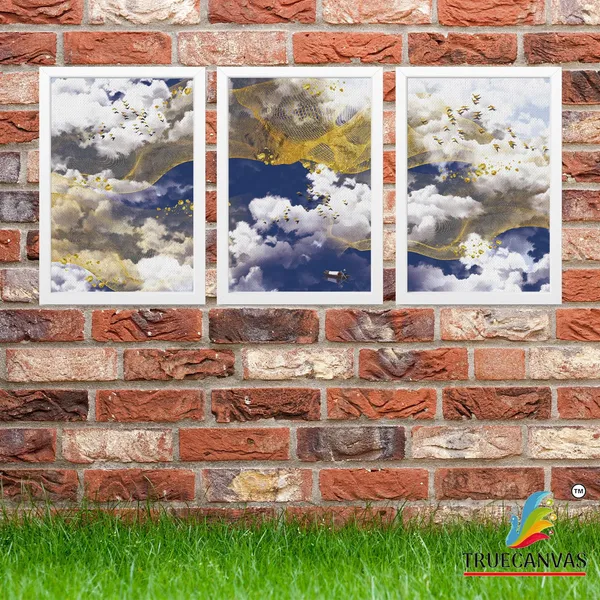 White__Abstract_Canvas_Painting_Set_Of_3_Wall_Hanging_Frame_|_For_Home,_Living_Room_Gallery_&_Office,_White,_Size_13.50_X_19.50_Inch,_Sf071